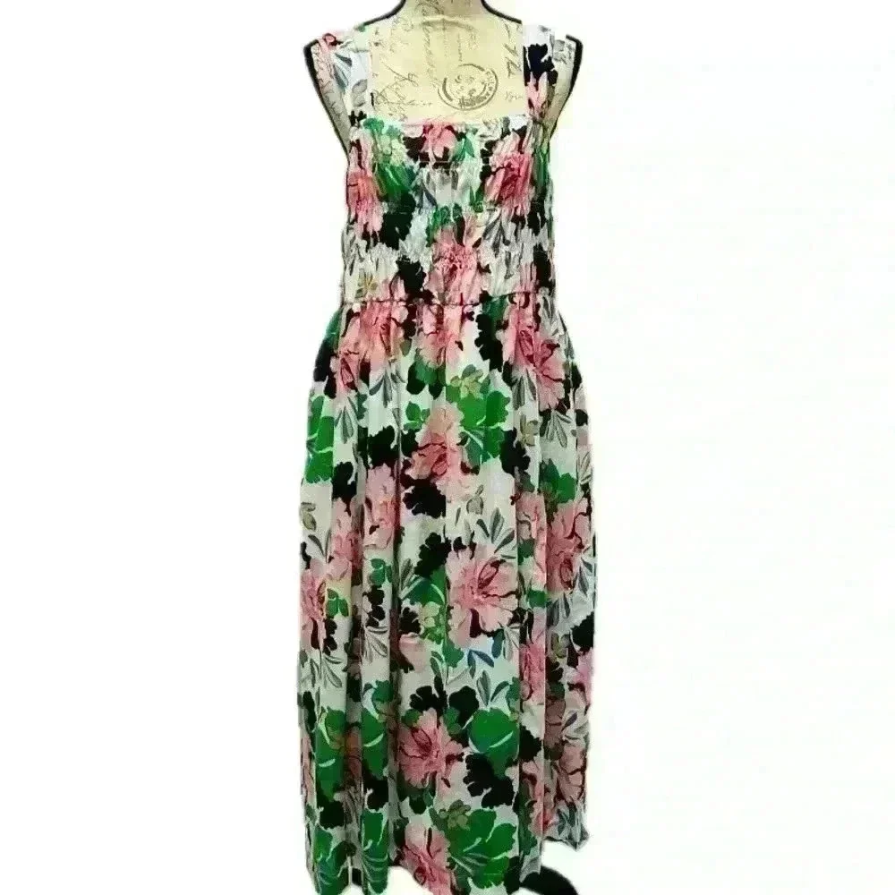 Tommy Hilfiger Women's Isla Floral Smocked Midi Dress size 16 - Picture 3 of 16